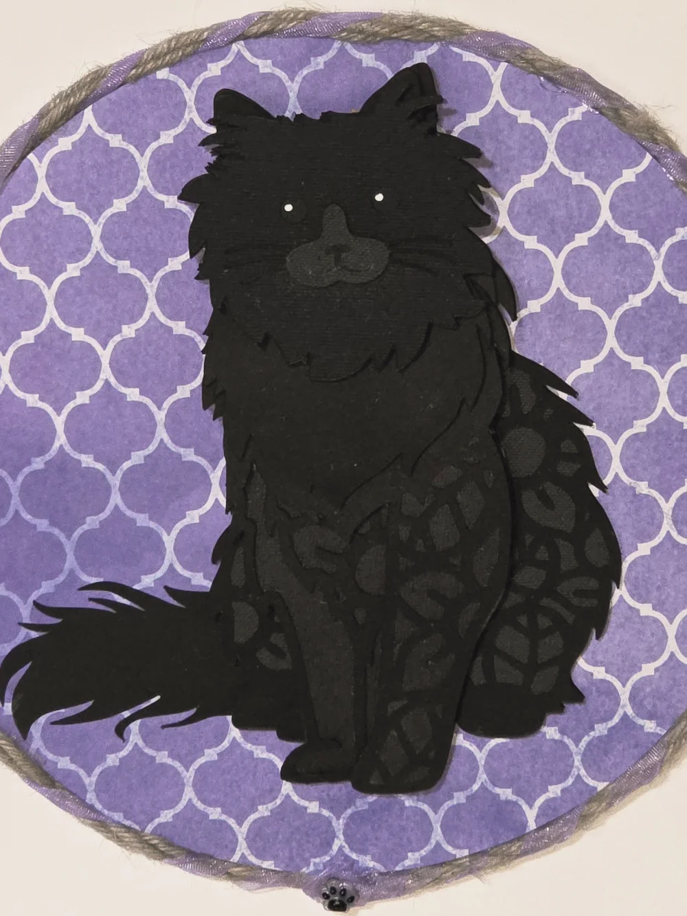 3D Layered BLACK Cat Wall Plaque (Includes 50% Donation)
